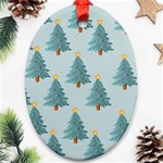 Christmas Trees Time Oval Ornament (Two Sides) Front