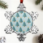 Christmas Trees Time Metal Small Snowflake Ornament Front