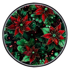 Flower Floral Pattern Christmas Wireless Fast Charger(black) by Ravend