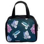 Butterfly Pattern Dead Death Rose Classic Handbag (Two Sides) Front