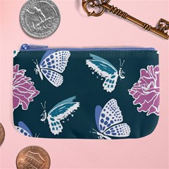 Butterfly Pattern Dead Death Rose Large Coin Purse by Ravend