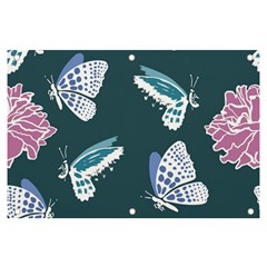 Butterfly Pattern Dead Death Rose Banner And Sign 6  X 4  by Ravend