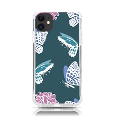 Butterfly Pattern Dead Death Rose Iphone 11 Tpu Uv Print Case by Ravend