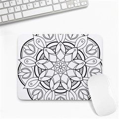 Mandala Drawing Dyes Page Small Mousepad by Ravend