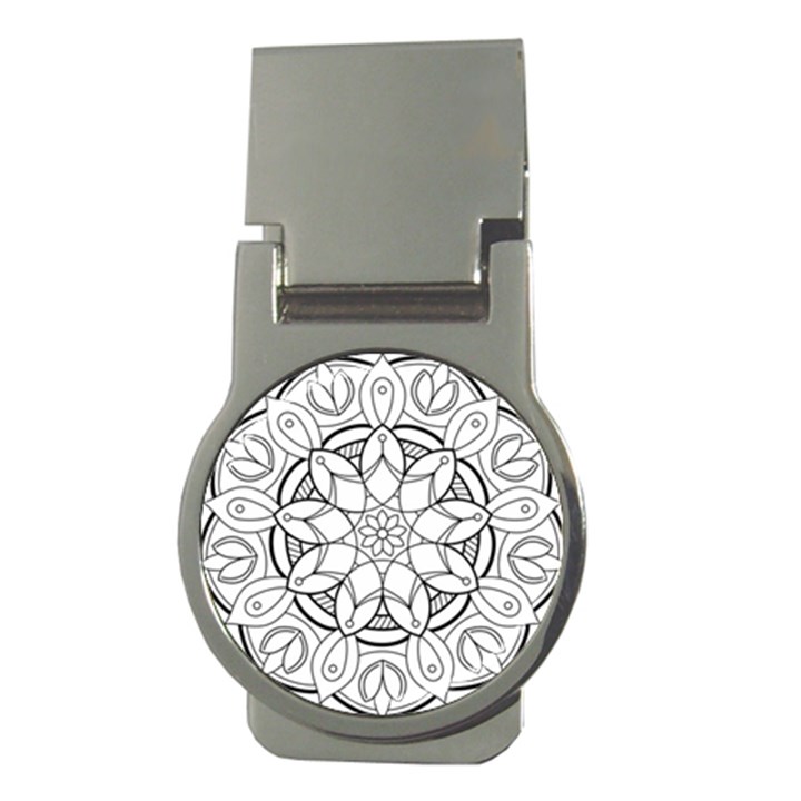 Mandala Drawing Dyes Page Money Clips (Round) 