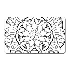 Mandala Drawing Dyes Page Magnet (rectangular) by Ravend