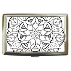 Mandala Drawing Dyes Page Cigarette Money Case by Ravend