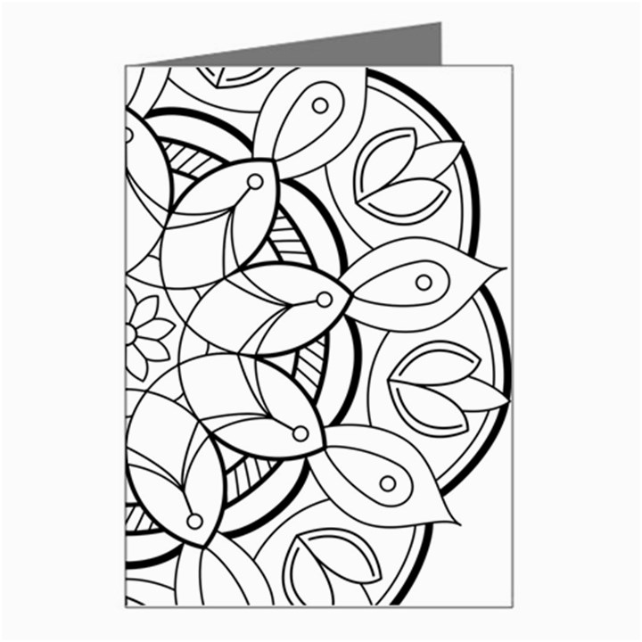 Mandala Drawing Dyes Page Greeting Card