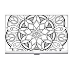 Mandala Drawing Dyes Page Business Card Holder Front