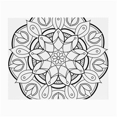 Mandala Drawing Dyes Page Small Glasses Cloth by Ravend