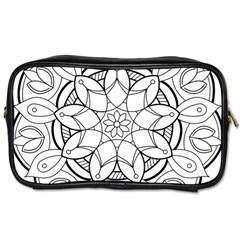 Mandala Drawing Dyes Page Toiletries Bag (one Side) by Ravend