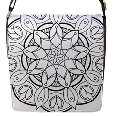 Mandala Drawing Dyes Page Flap Closure Messenger Bag (s) by Ravend