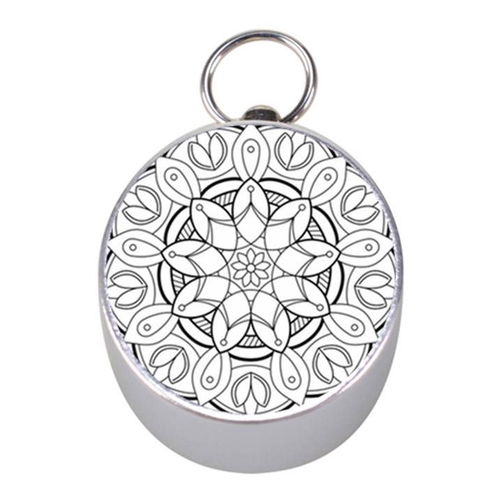 Mandala Drawing Dyes Page Mini Silver Compasses