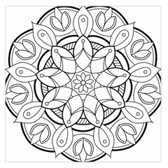 Mandala Drawing Dyes Page Square Satin Scarf (36  X 36 ) by Ravend