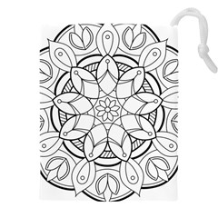 Mandala Drawing Dyes Page Drawstring Pouch (4xl) by Ravend