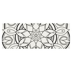 Mandala Drawing Dyes Page Banner And Sign 8  X 3  by Ravend