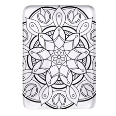 Mandala Drawing Dyes Page Rectangular Glass Fridge Magnet (4 Pack) by Ravend