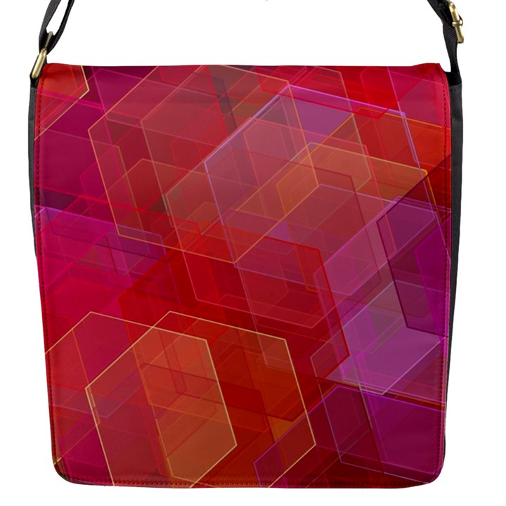 Abstract Background Texture Pattern Flap Closure Messenger Bag (S)