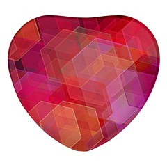 Abstract Background Texture Pattern Heart Glass Fridge Magnet (4 Pack) by Ravend