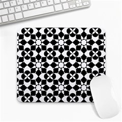 Mosaic Floral Repeat Pattern Large Mousepad by Ravend