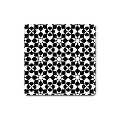 Mosaic Floral Repeat Pattern Square Magnet by Ravend