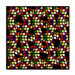 Graphic Pattern Rubiks Cube Cubes Tile Coaster by Ravend