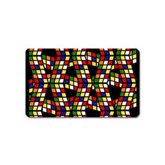 Graphic Pattern Rubiks Cube Cubes Magnet (name Card) by Ravend