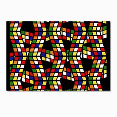 Graphic Pattern Rubiks Cube Cubes Postcard 4 x 6  (pkg Of 10)