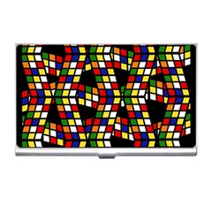 Graphic Pattern Rubiks Cube Cubes Business Card Holder by Ravend