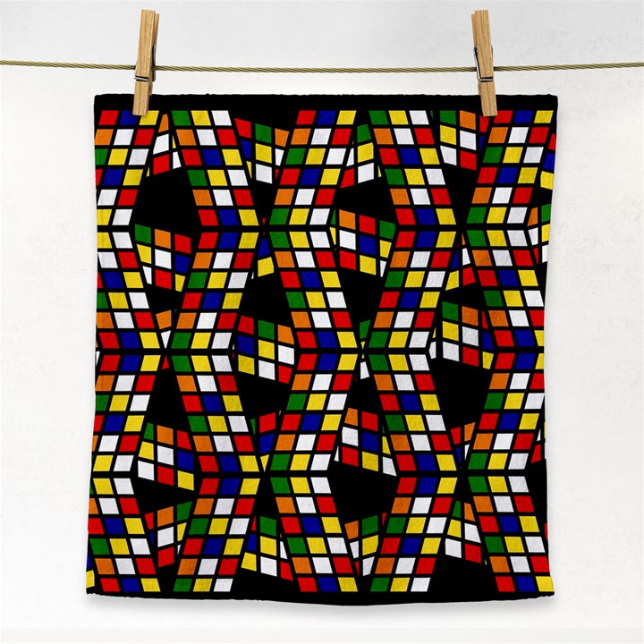 Graphic Pattern Rubiks Cube Cubes Face Towel