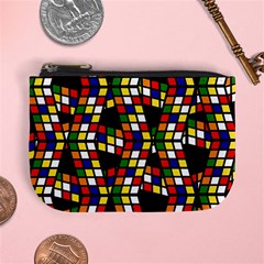 Graphic Pattern Rubiks Cube Cubes Mini Coin Purse by Ravend