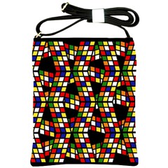 Graphic Pattern Rubiks Cube Cubes Shoulder Sling Bag by Ravend