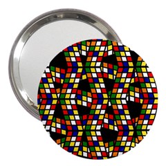 Graphic Pattern Rubiks Cube Cubes 3  Handbag Mirrors by Ravend