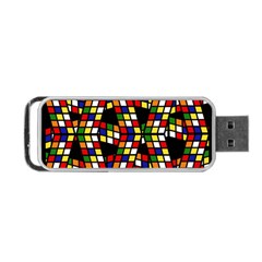 Graphic Pattern Rubiks Cube Cubes Portable Usb Flash (two Sides) by Ravend