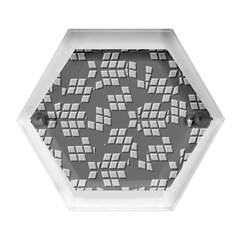 Graphic Pattern Rubiks Cube Cubes Hexagon Wood Jewelry Box