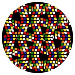 Graphic Pattern Rubiks Cube Cubes Uv Print Acrylic Ornament Round