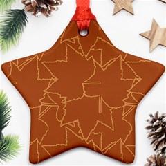 Autumn Leaves Repeat Pattern Ornament (star) by Ravend