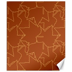 Autumn Leaves Repeat Pattern Canvas 8  X 10  by Ravend