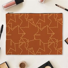 Autumn Leaves Repeat Pattern Cosmetic Bag (xl) by Ravend