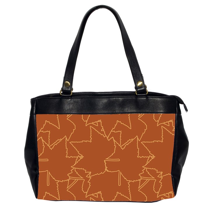 Autumn Leaves Repeat Pattern Oversize Office Handbag (2 Sides)