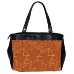 Autumn Leaves Repeat Pattern Oversize Office Handbag (2 Sides) Back