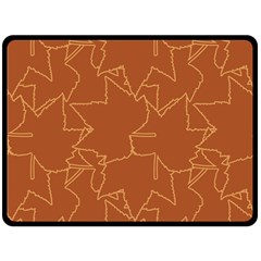 Autumn Leaves Repeat Pattern Fleece Blanket (large) by Ravend