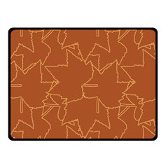 Autumn Leaves Repeat Pattern Two Sides Fleece Blanket (small) by Ravend