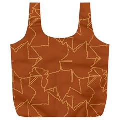 Autumn Leaves Repeat Pattern Full Print Recycle Bag (xl) by Ravend