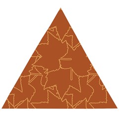 Autumn Leaves Repeat Pattern Wooden Puzzle Triangle by Ravend