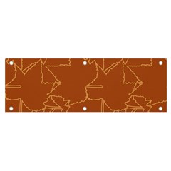 Autumn Leaves Repeat Pattern Banner And Sign 6  X 2  by Ravend