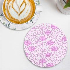 Peony Asia Spring Flowers Natural Uv Print Round Tile Coaster by Ravend