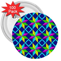 Pattern Star Abstract Background 3  Buttons (100 Pack)  by Ravend