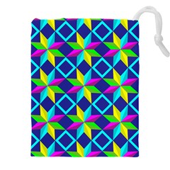 Pattern Star Abstract Background Drawstring Pouch (4xl) by Ravend