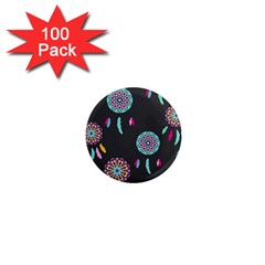 Dreamcatcher Seamless American 1  Mini Magnets (100 Pack)  by Ravend